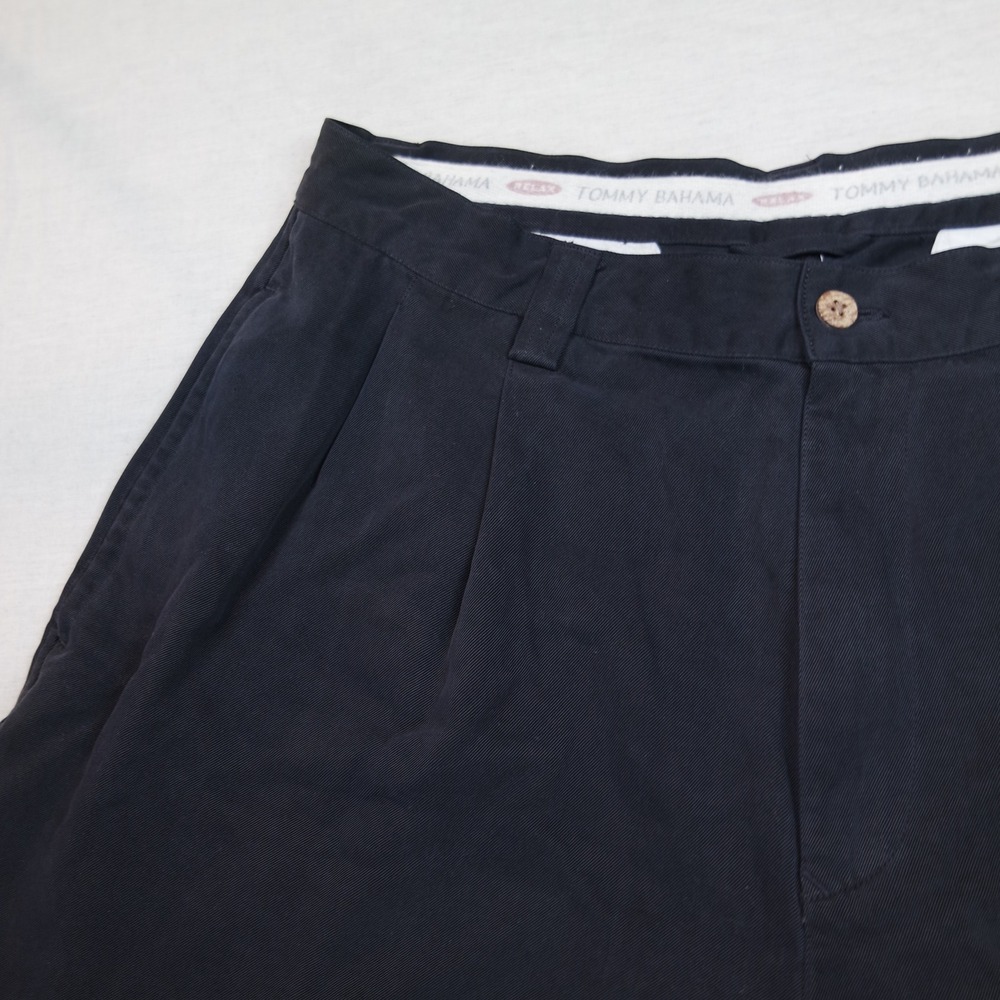 Tommy Bahama Relax Mens Black 100% Silk 18" Shorts Size 36